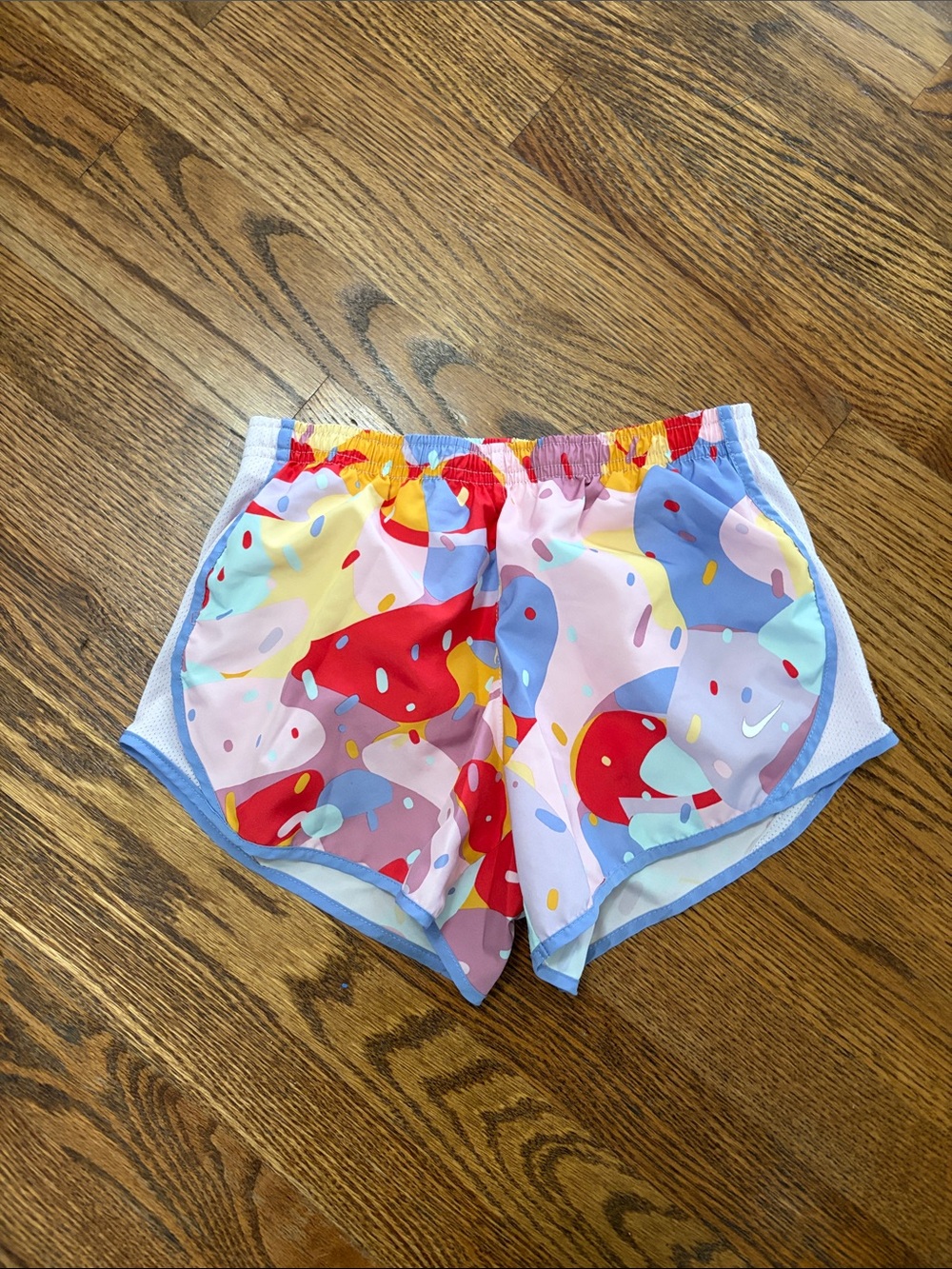 Nike Pink Multicolor Elastic-Waist Running Shorts